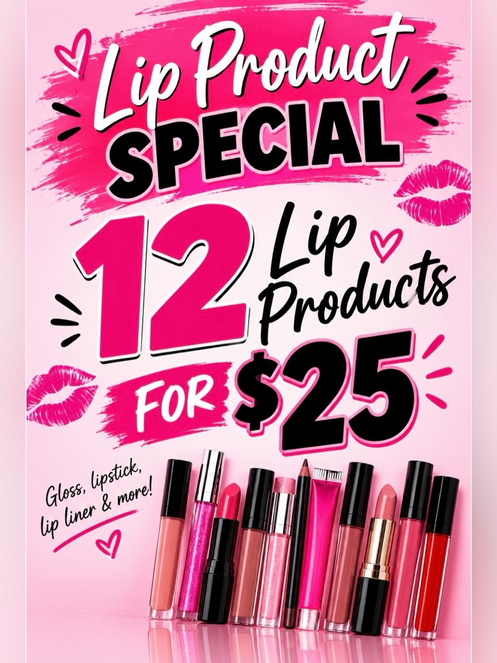 12 piece lip products